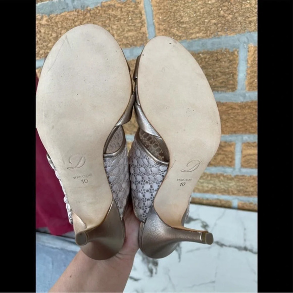 Delman Evitt Embroidered Heel Sandal size 10 - Picture 5 of 10